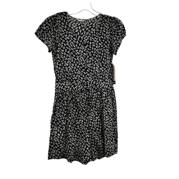 Tangibles Women's Short Sleeve Button Down Romper Black/White Size Medium New - Picture 1 of 9
